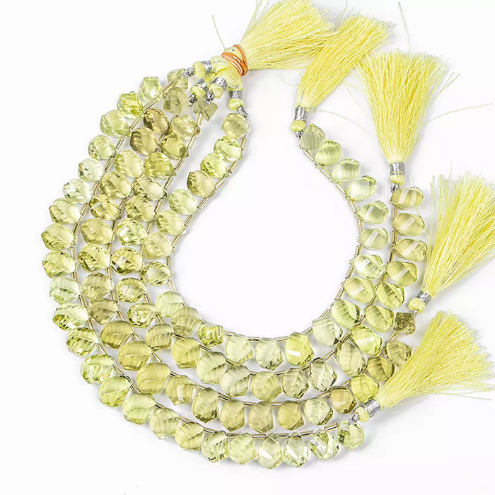 wholesaler of Lemon Quartz Faceted Beads Strands for mala