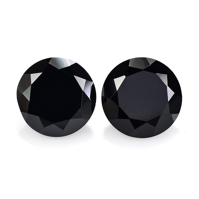 Round Natural Black Onyx Loose Gemstone For Jewelry Making