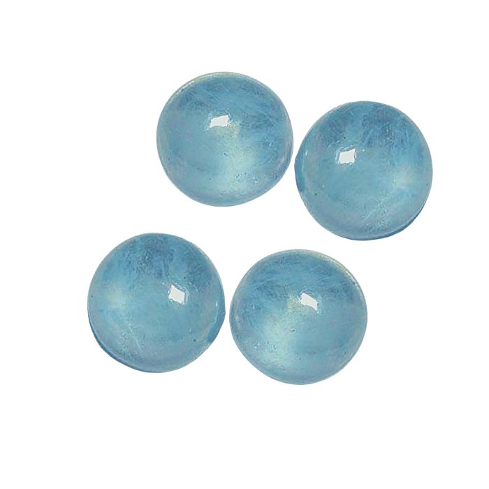 Round Natural Blue Aquamarine Loose Gemstone For Jewellery Making