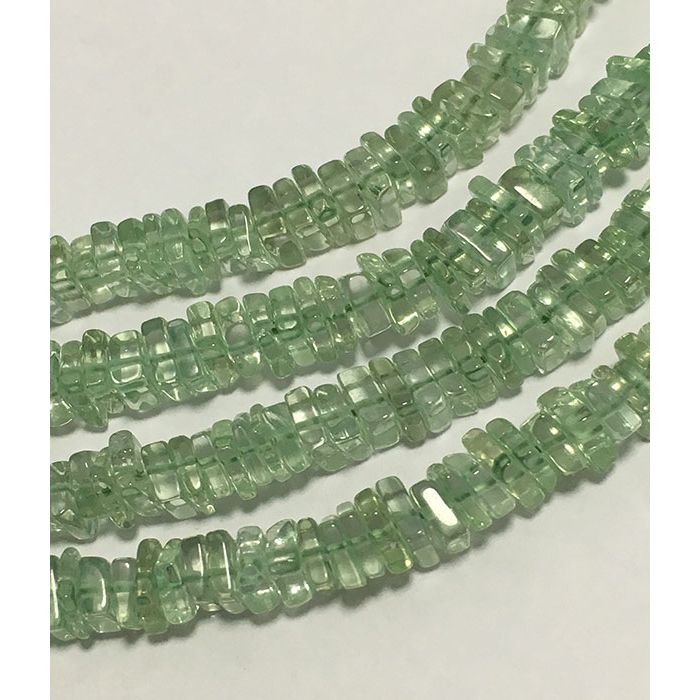wholesaler Green Amethyst Plain Disc Square 5mm to 5.5mm Beads
