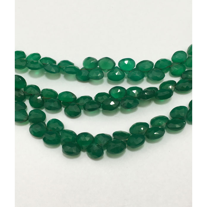 best buy Green Onyx Faceted Beads Strands for necklace