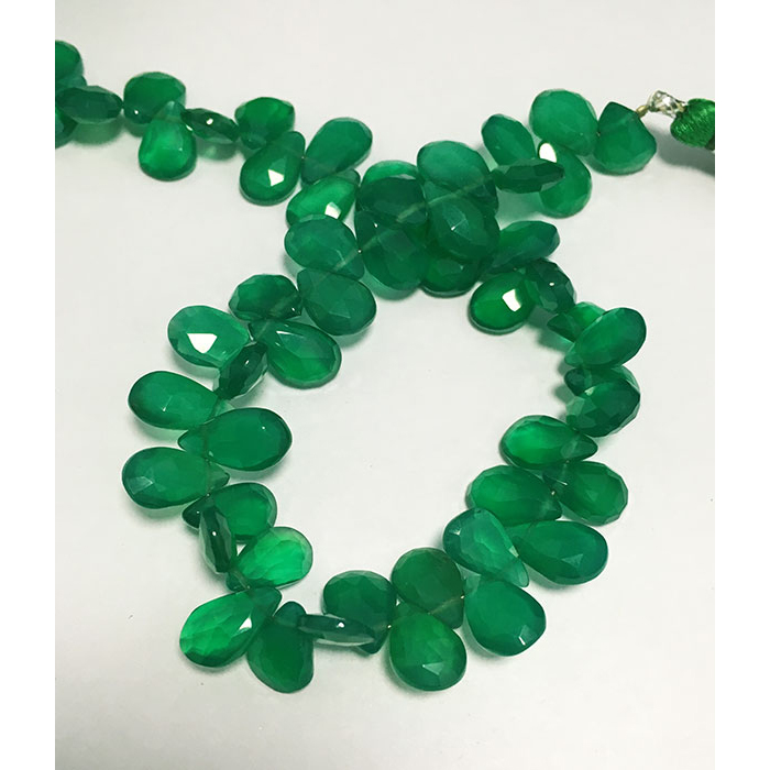 online selection of Green Onyx Faceted Beads Strands for mala