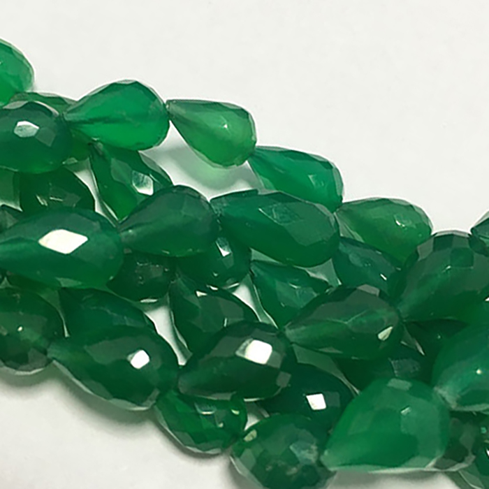 wholesaler of Green Onyx Faceted Beads Strands for mala