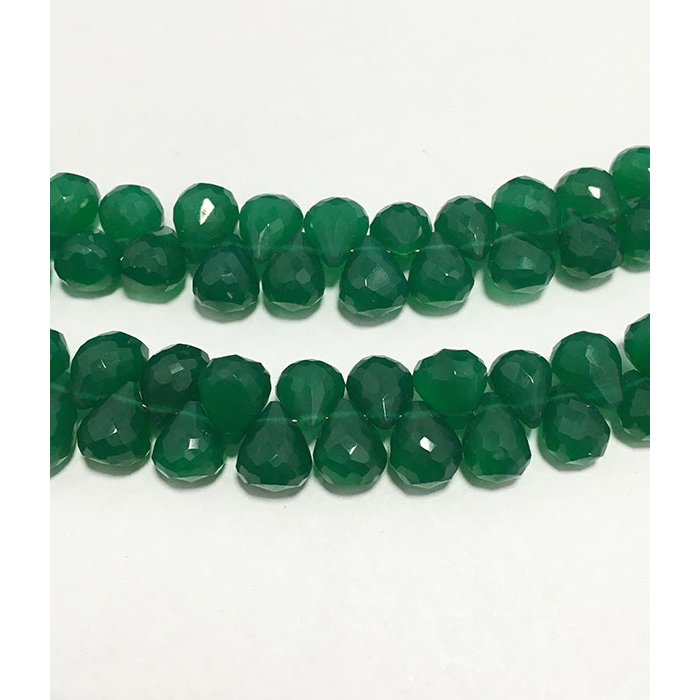 hand made Green Onyx Faceted Beads Strands wholesaler