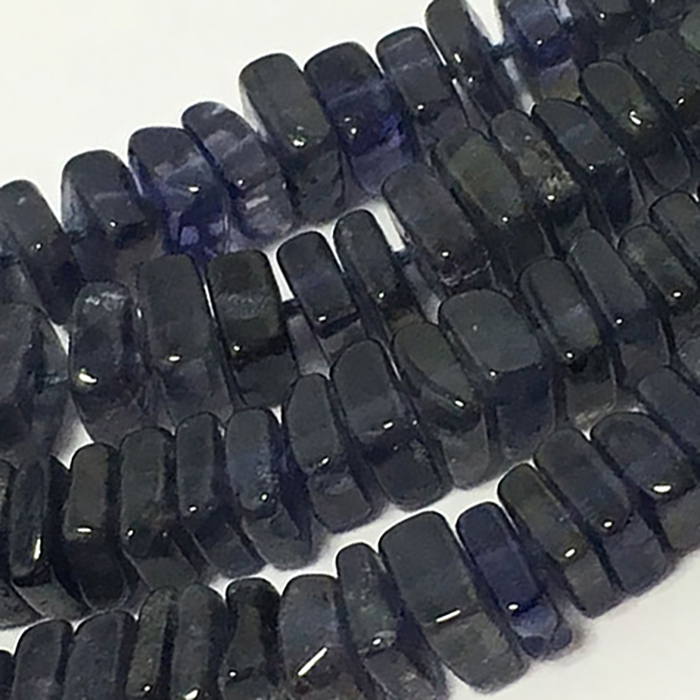 wholesaler Iolite Plain Disc Square 4.5mm to 5.5mm Beads