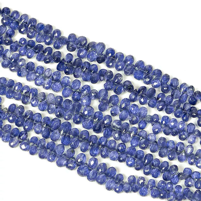 high quality kyanite Side Drill Pear Drop Beads Strands for jewellery