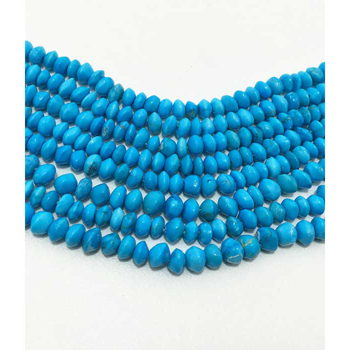 Best Buy Turquoise Plain Button 4MM To 5MM Beads