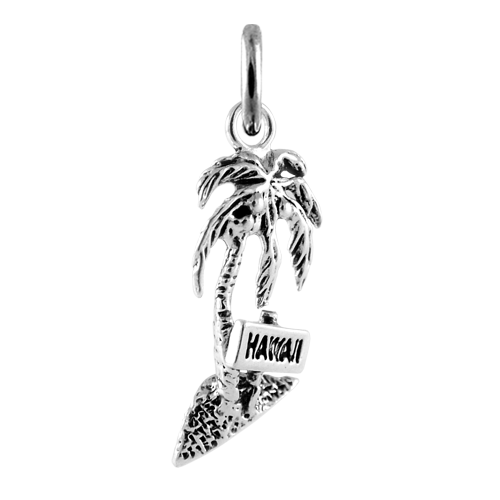 Online Hawaii Palm Tree Charm |Silver For Necklace Hawaii Palm Tree Charm|