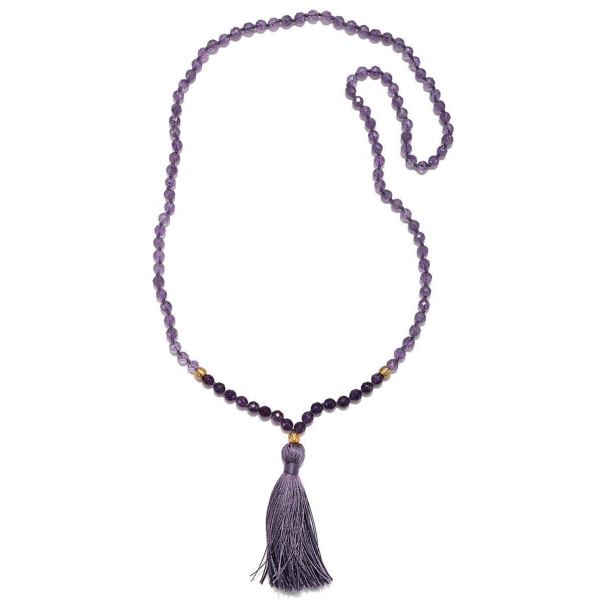 Best Price Of 108 Beads Amethyst Beaded Mala Necklace