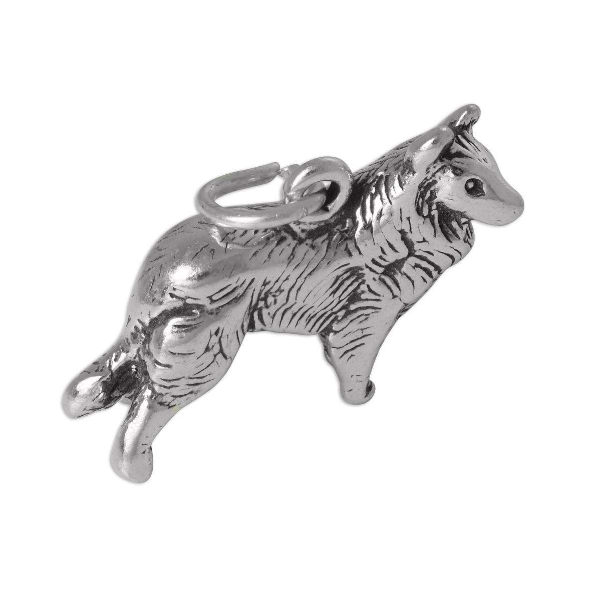 Online Shop 925 Sterling Silver Charm Exporter |Exporter 3D Border Collie Charm|