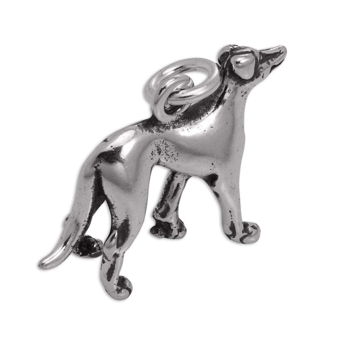 Online Shop Fine Sterling Silver Wholesale Charm |Exporter 3D Greyhound Dog Charm|