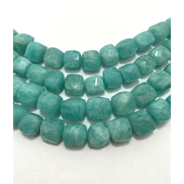 wholesaler Amazonite Faceted Box 7mm to 8mm Beads