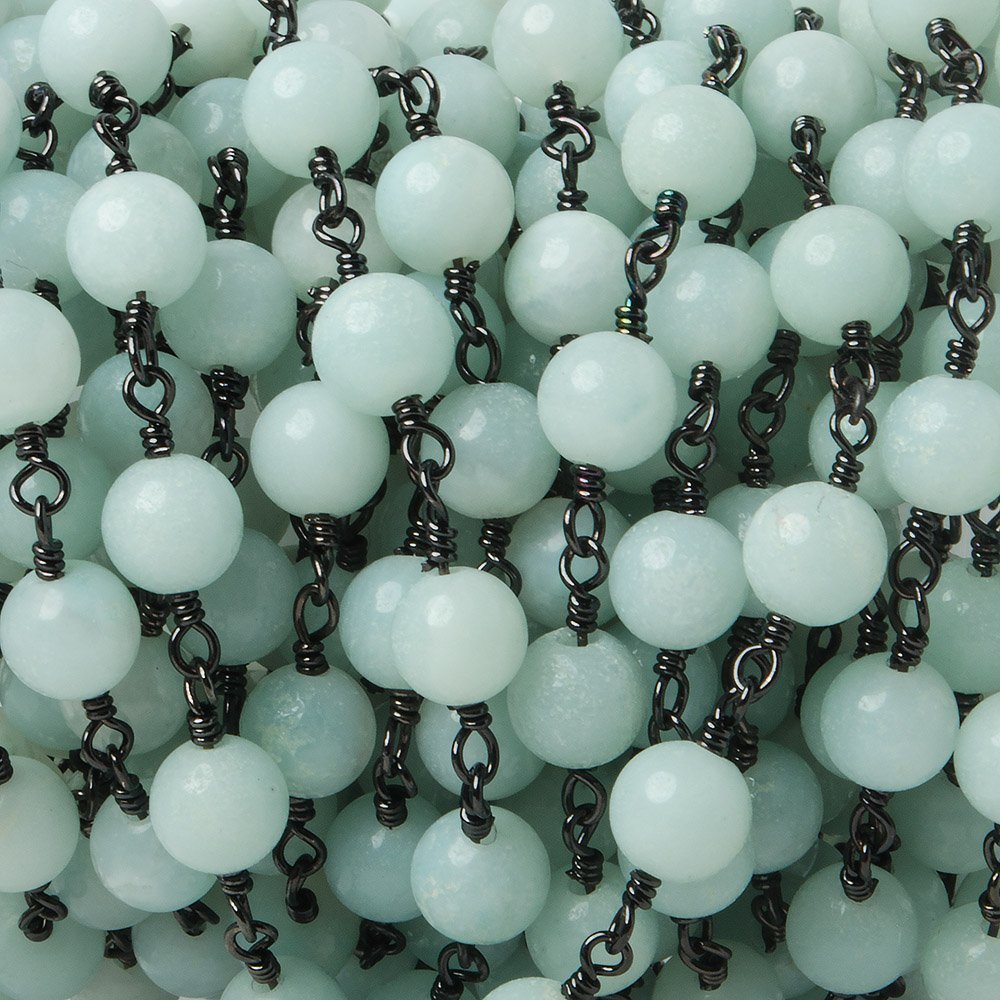 Top Quality Amazonite Plain Round Chain