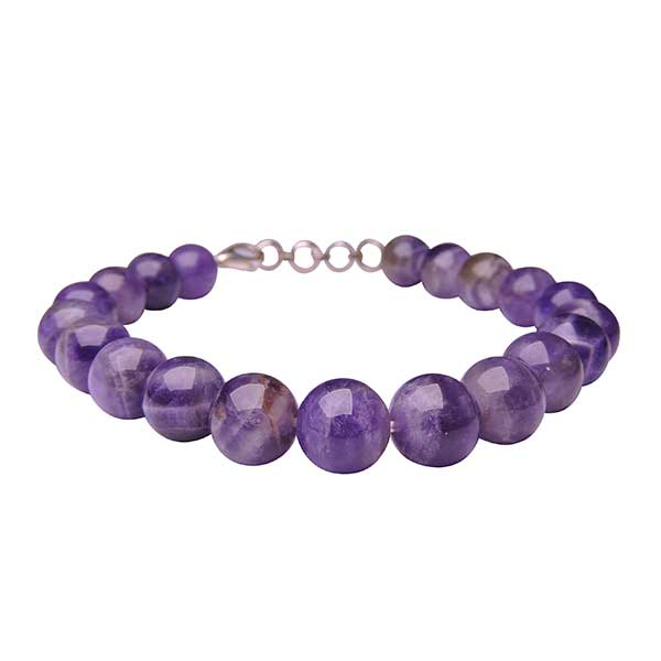 Online Semi Precious Amethyst  Beads Handmade Bracelets Form India Jaipur