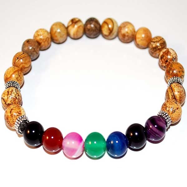 Buy Online Loose Picture Jasper Beads Bracelets At Wholesale Price