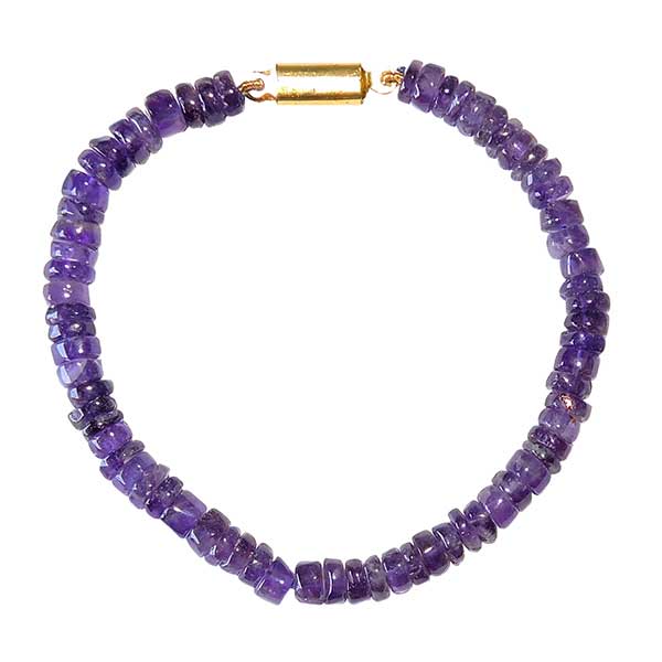 Exporter Of Natural Amethyst  Beads Bracelets At Cheap Price