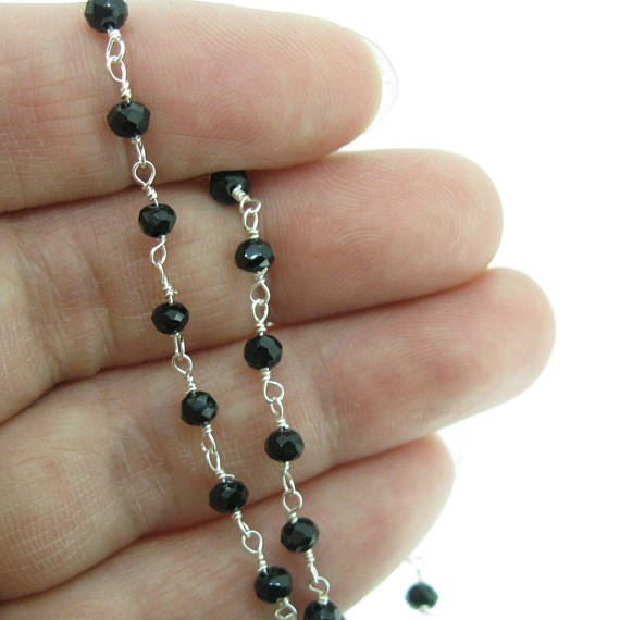 Handmade Exporter Black Onyx Rosary Chain