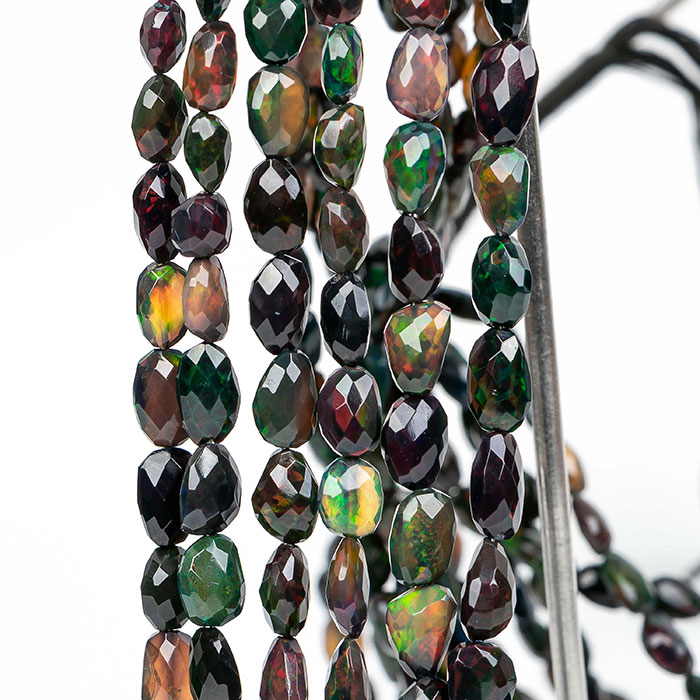 stunning Black Opal Faceted Beads Strands wholesale price