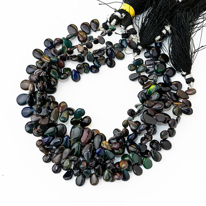 manufacturer of Black Opal Plain Beads Strands for jewellery