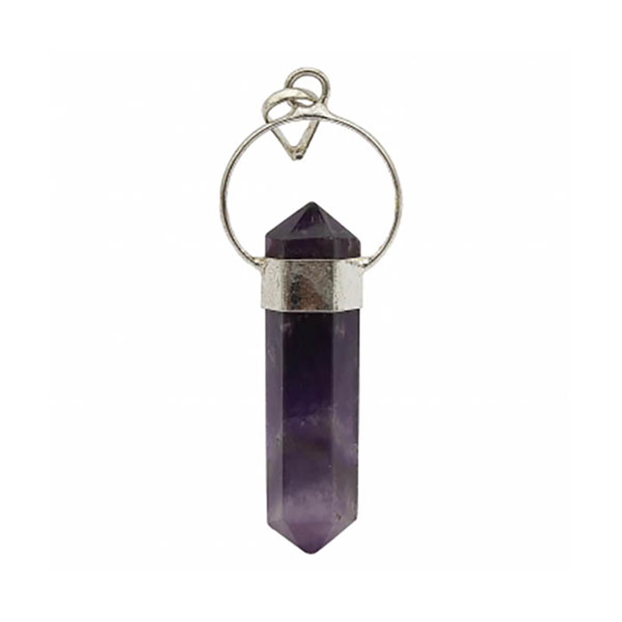 Natural Amethyst Tumble Gemstone Wrapped For Meditation
