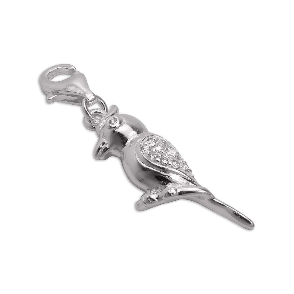 Manufacturer Of 927 Sterling Silver Wholesale Charm |Suppliers Cz Crystal Parrot Clip On Charm|