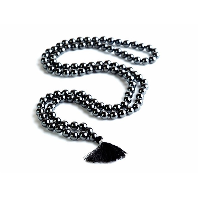 Online Shop Of Knot Tassel Mala Hematite Beaded Mala Necklace