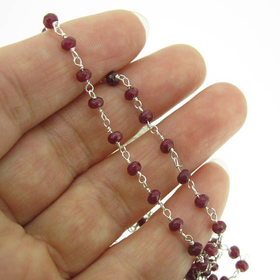 Handmade Collection Of ruby Rosary Chain