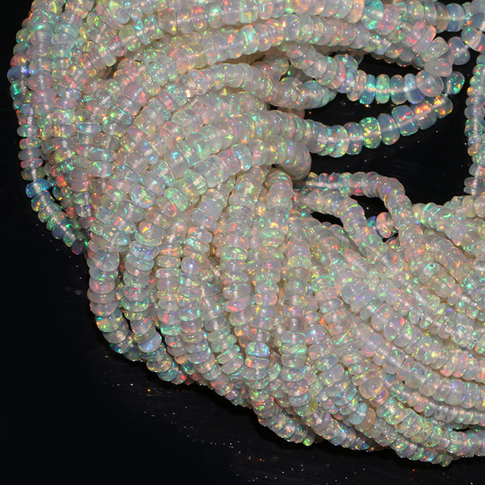 online selection of Ethiopian Opal Plain Beads Strands for mala