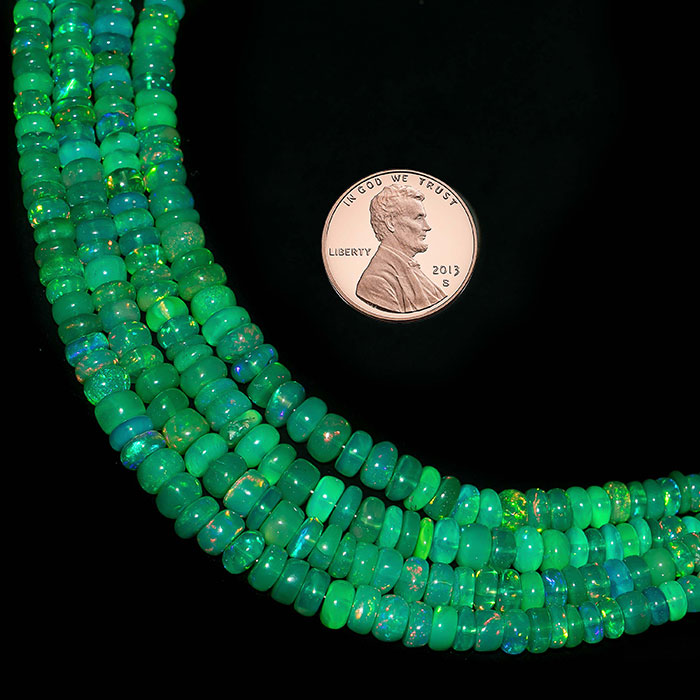 manufacturer of Ethiopian Opal Plain Beads Strands for jewellery