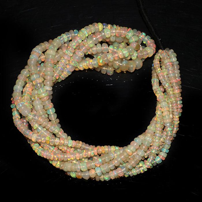 wholesale Ethiopian Opal Plain Beads Strands for necklace