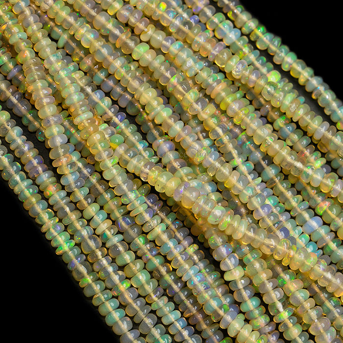 exporters of Ethiopian Opal Plain Beads Strands for mala making