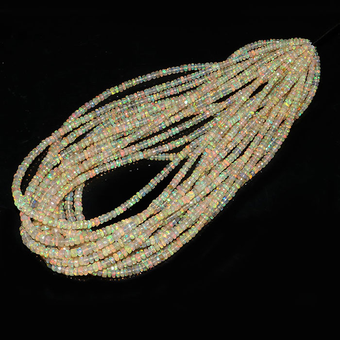 online selection of Ethiopian Opal Faceted Beads Strands for mala