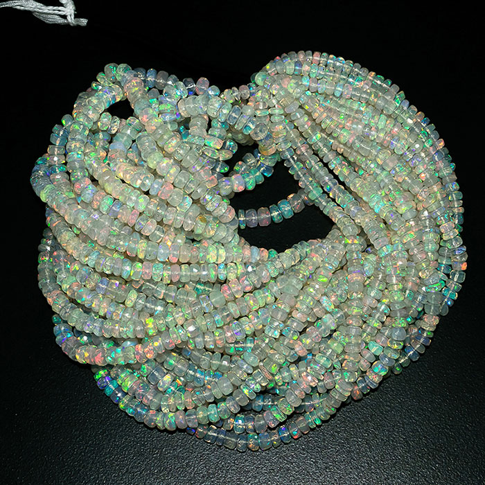 hand made Ethiopian Opal Faceted Beads Strands wholesaler