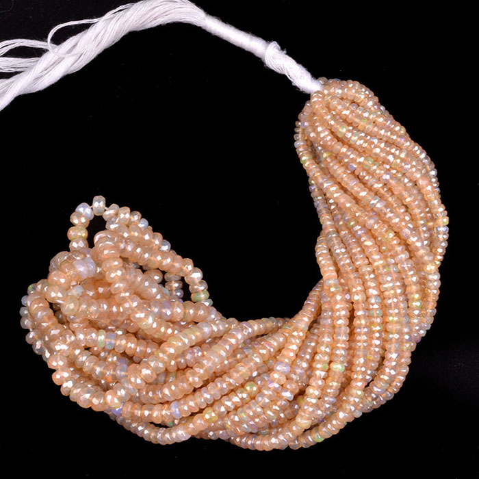 exporters of Ethiopian Opal Faceted Beads Strands for mala making