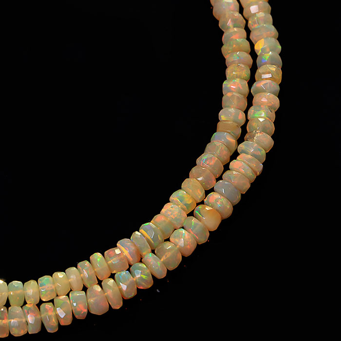wholesaler of Ethiopian Opal Faceted Beads Strands for mala
