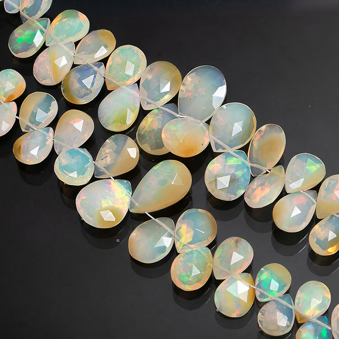stunning Ethiopian Opal Faceted Beads Strands wholesale price