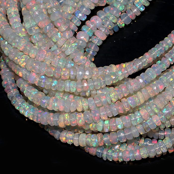 high quality Ethiopian Opal Faceted Beads Strands for jewellery