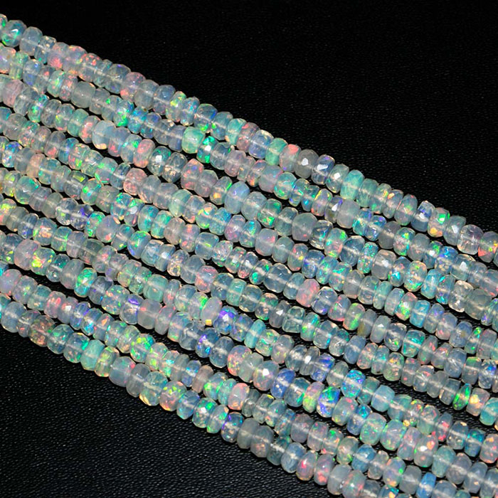 buy online Ethiopian Opal Faceted Beads Strands manufacturer