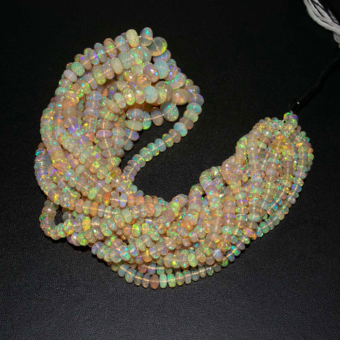 high quality Ethiopian Opal Faceted Beads Strands for jewellery
