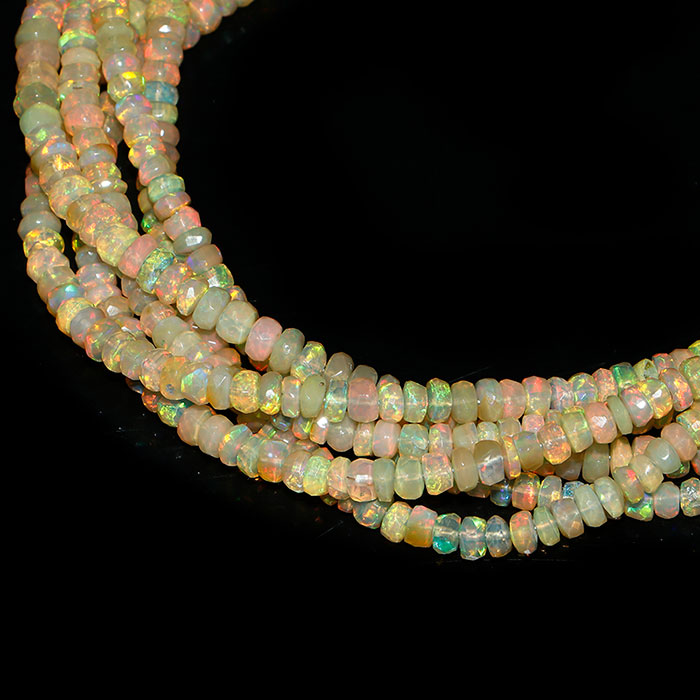 suppliers of Ethiopian Opal Faceted Beads Strands at best price