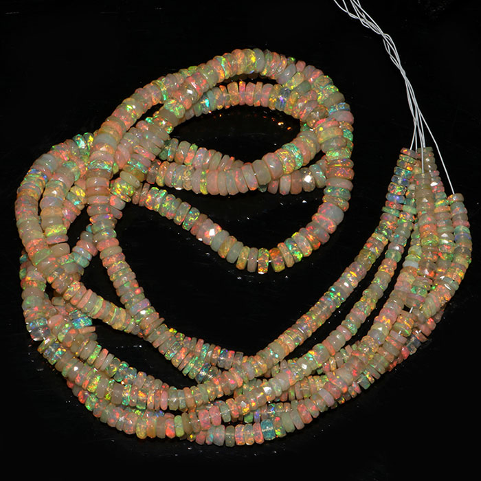 buy online Ethiopian Opal Faceted Beads Strands manufacturer