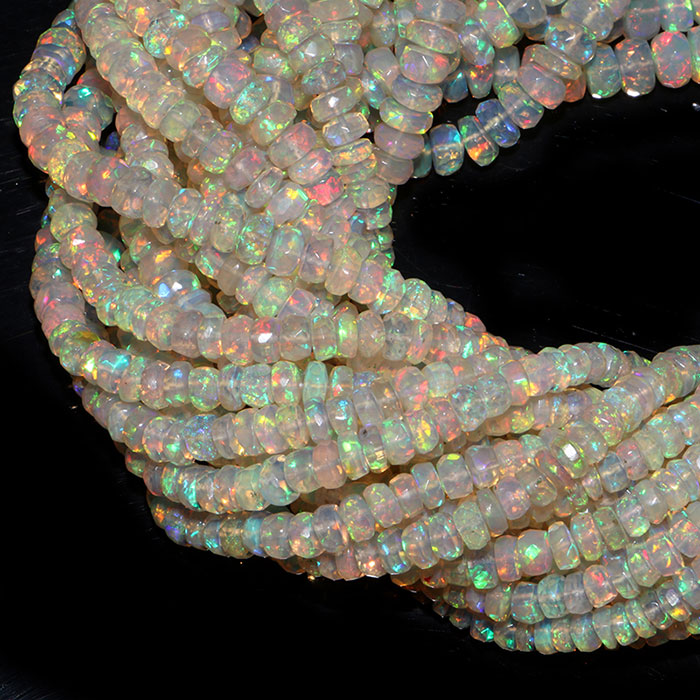 world wide Ethiopian Opal Faceted Beads Strands exporters