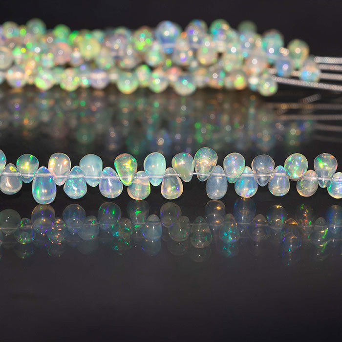 online selection of Ethiopian Opal Plain Beads Strands for mala