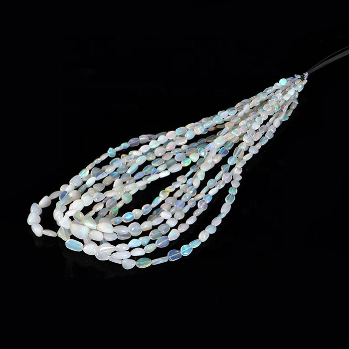 manufacturer of Ethiopian Opal Plain Beads Strands for jewellery