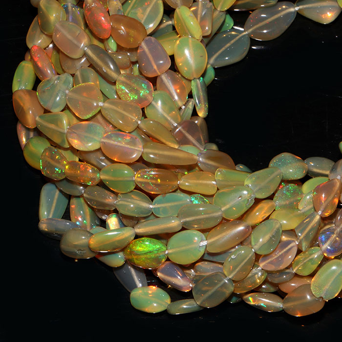 huge collection of Ethiopian Opal Plain Beads Strands exporters