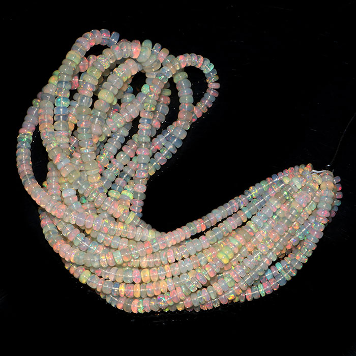 wholesaler of Ethiopian Opal Plain Beads Strands for mala