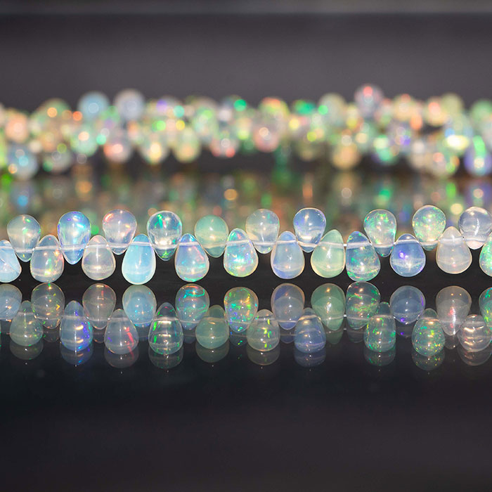 stunning Ethiopian Opal Plain Beads Strands wholesale price