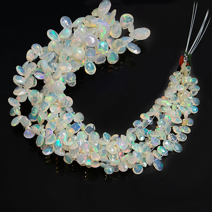 stunning Ethiopian Opal Faceted Beads Strands wholesale price