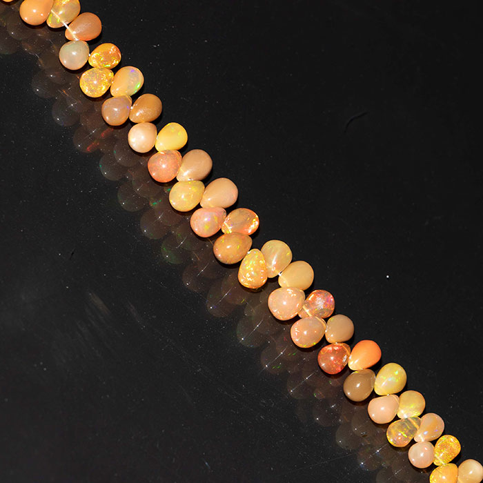 exporters of Ethiopian Opal Plain Beads Strands for mala making