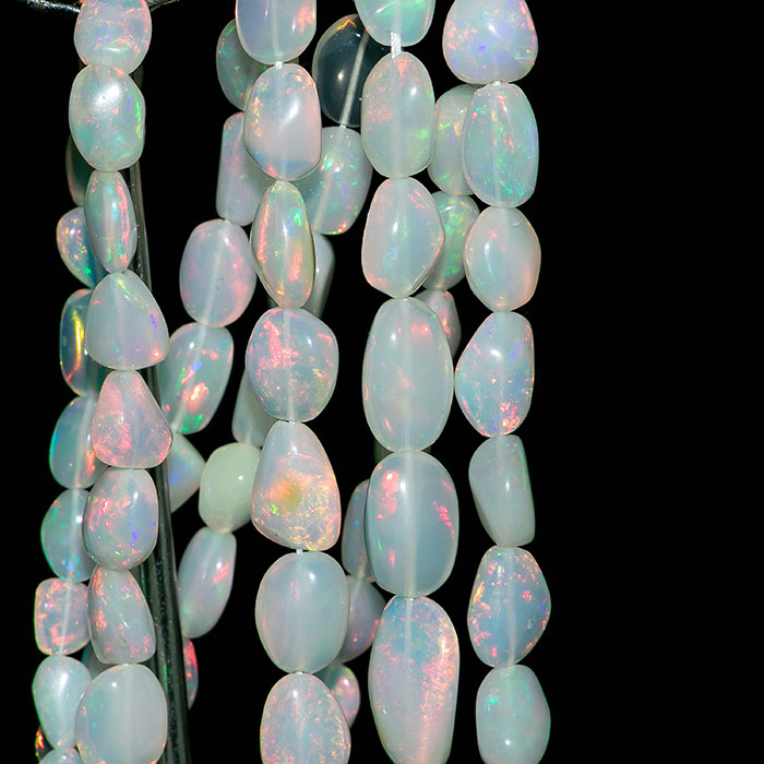 suppliers of Ethiopian Opal Plain Beads Strands at best price